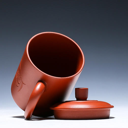 茶杯紫砂水杯宜兴朱泥瓜藤杯