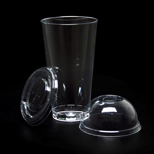 喇叭花200/250/480ml一次性航空杯水果杯千层透明硬水杯ps塑料杯100只 商品图4