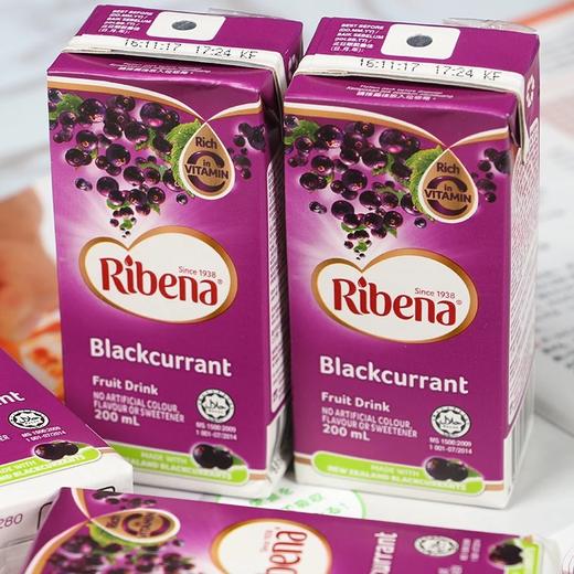 香港进口饮料 ribena利宾纳马来西亚黑加仑子果汁果味饮料6*200ml