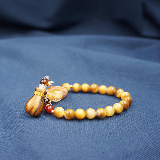 精油瓶 扩香首饰 手链天然精油石 净水瓶金虎眼石手串 商品图2