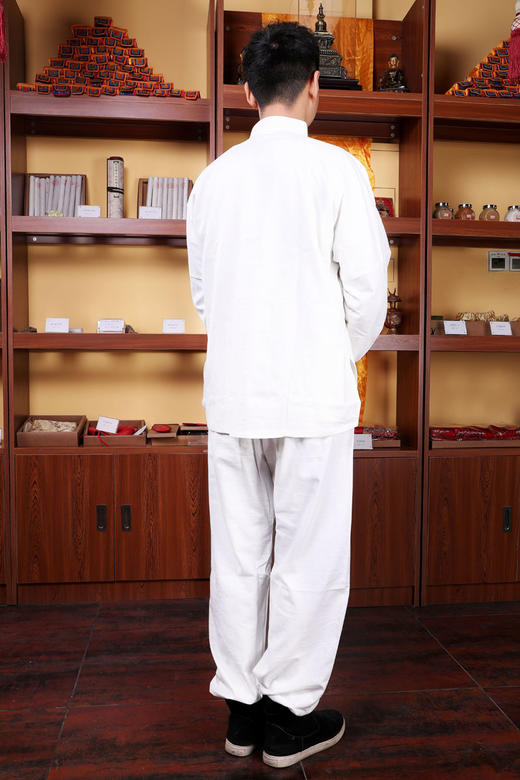 艾缘灸道艾灸理疗服按摩工作服男女款后背不开衫灸师服 商品图3