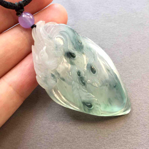 翡翠高冰种飘花凤凰，林双作品 商品图6