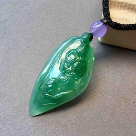 翡翠冰种阳绿和和美美