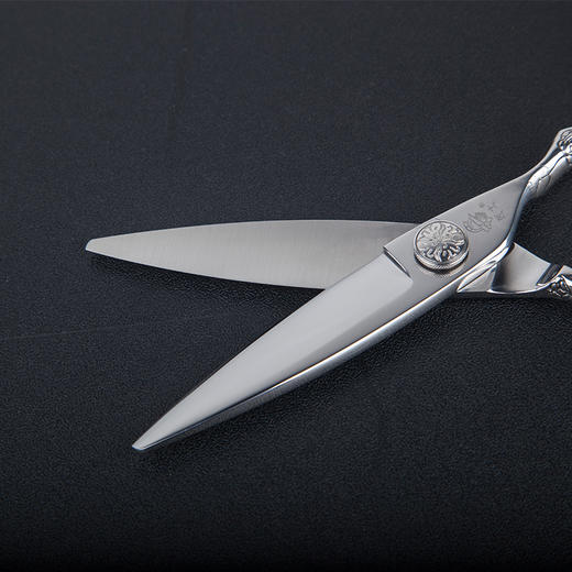 575寸复古单刃胖胖剪雕花滑剪柳叶剪fl575g