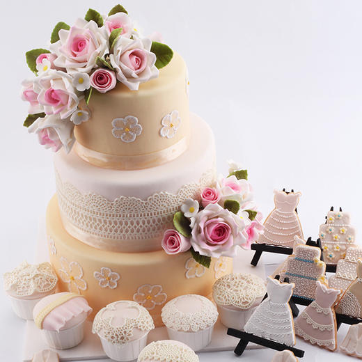 玫瑰之恋婚礼蛋糕 商品图6