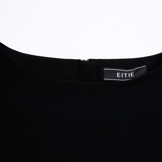 EITIE爱特爱商场同款春夏新款黑白拼接七分袖T恤宽松上衣女5313005 商品图2