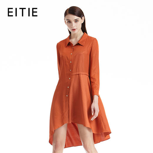 EITIE爱特爱商场同款夏季新款衬衫连衣裙女宽松气质修身长裙5307080 商品图0