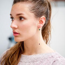 北京仓｜Wouters & Hendrix-Garnet-孔雀石和石榴石 耳环［比利时设计师］