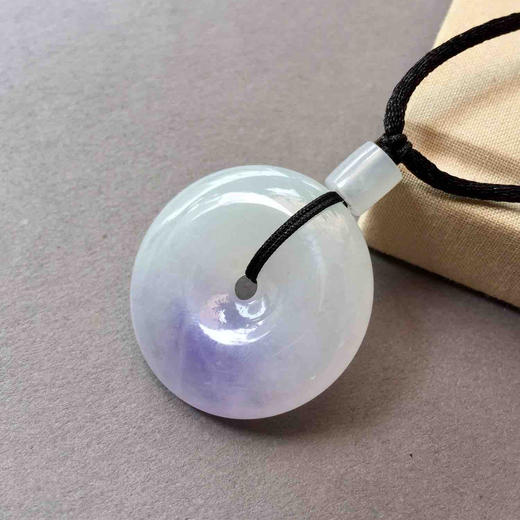 翡翠糯种飘紫罗兰平安扣 商品图0