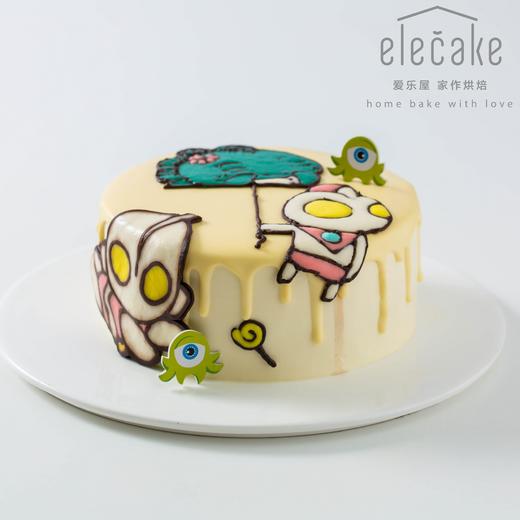 奥特曼芝士淋面卡通转印蛋糕