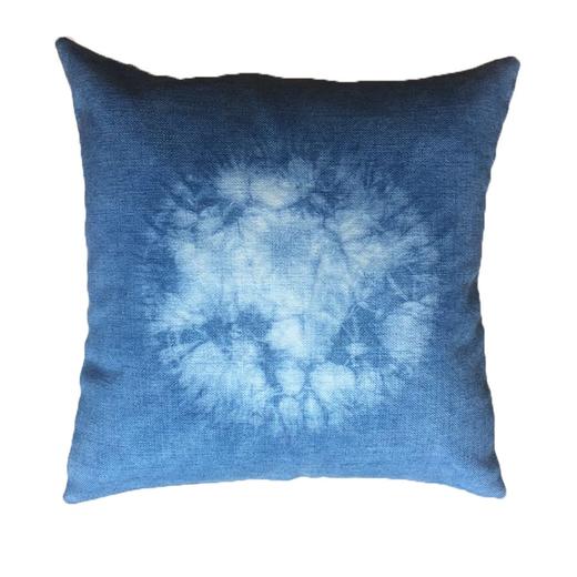 【定制,10天】青花扎染厚亚麻抱枕套○良人著衣