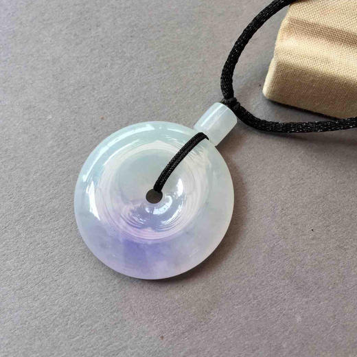 翡翠糯种飘紫罗兰平安扣 商品图2