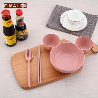 【赠品】米奇造型餐具碗筷勺三件套装 商品图0