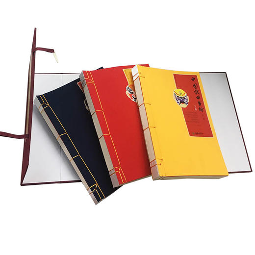 中国戏曲画脸全谱（全三册）英汉对照  宣纸手工线装书精装函套 商品图1