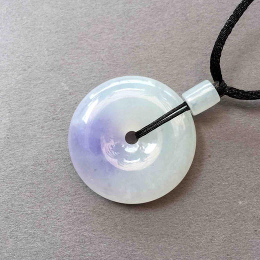 翡翠糯种飘紫罗兰平安扣 商品图4