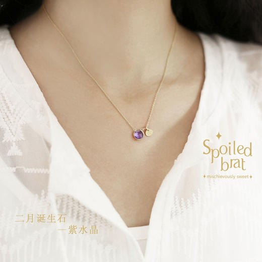 二月诞生石 紫水晶 项链 商品图2