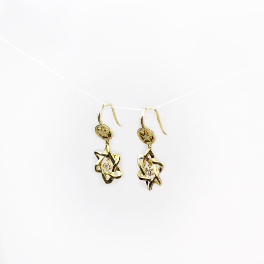爱莎许愿工艺 芒星系列 六芒星星币耳环 商品图2