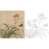工笔花鸟白描底稿-余稚花鸟-斗方小品册页-YT02 商品缩略图0