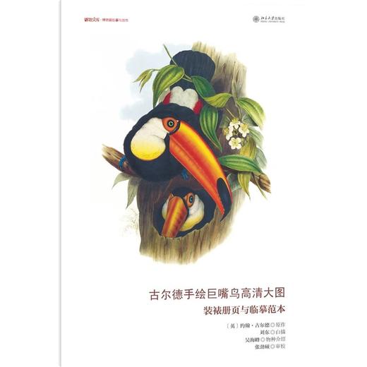 《古尔德手绘巨嘴鸟高清大图:装裱册页与临摹范本》
定价：88元
作者：英 古尔德 著绘； 刘东 白描；吴海峰 物种介绍；张劲硕 审校
装帧：活页装封套
丛书名：博物文库·博物画临摹与创 商品图0