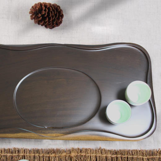 古香茶具丨黑檀木实木茶盘 商品图2