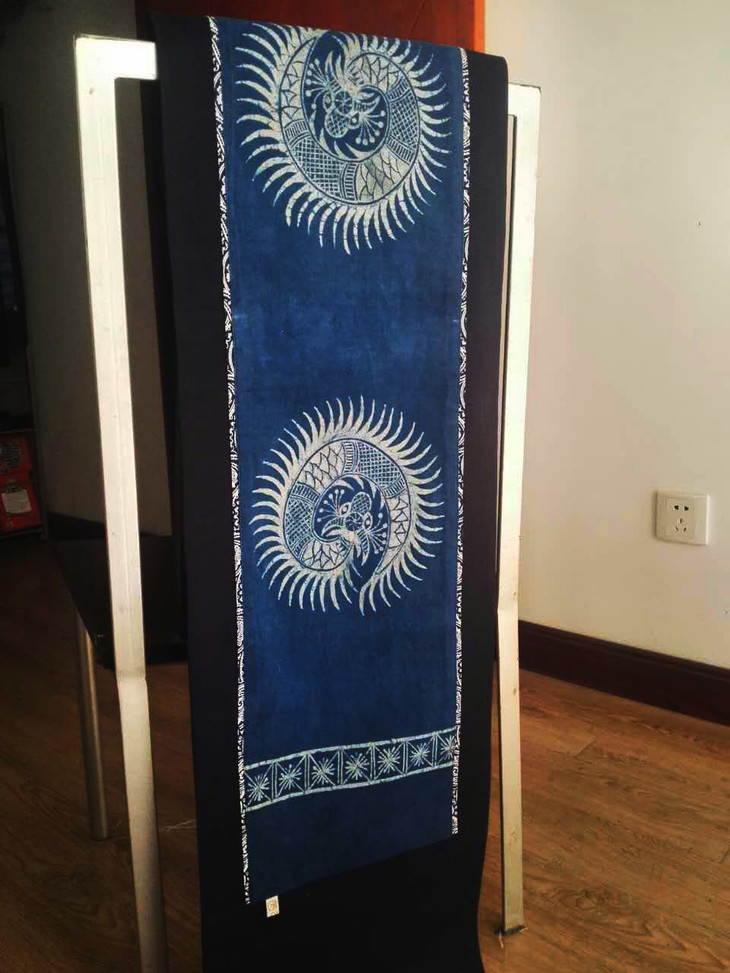 蜡染龙纹长茶席定制善本源