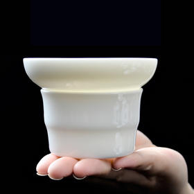 永利汇 玉白瓷茶漏茶滤陶瓷创意茶叶过滤器过滤网架功夫茶具配件