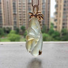 翡翠高冰种黄翡蝶恋花18k黄金钻石镶嵌 商品缩略图7