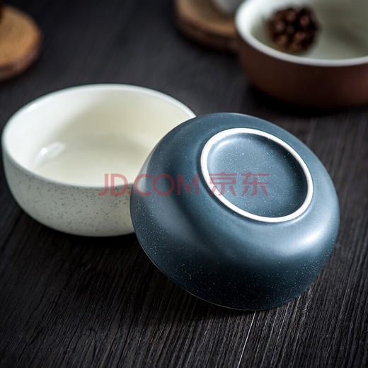 剑林 创意日韩欧式陶瓷器餐具小汤碗大米饭碗4.5英寸家用碗甜品碗 北欧印象 白色 商品图4