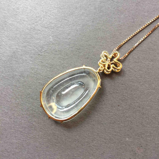 翡翠玻璃种雪花棉福在眼前18k黄金钻石镶嵌 商品图2