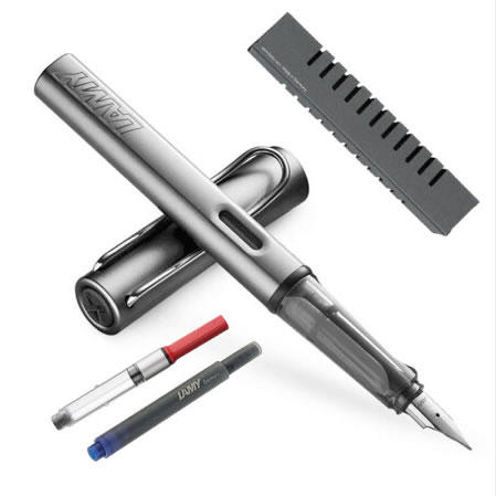 凌美（LAMY）Al-star恒星系列钢笔 宝石蓝 EF笔尖 钢笔套装（包含EF尖钢笔1支、吸墨器1支、一次性墨水胆1支、龙骨盒包装） 商品图2