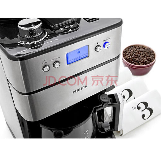 飞利浦（PHILIPS）咖啡机 HD7751/00 自动家用现磨一体咖啡豆研磨机 商品图1