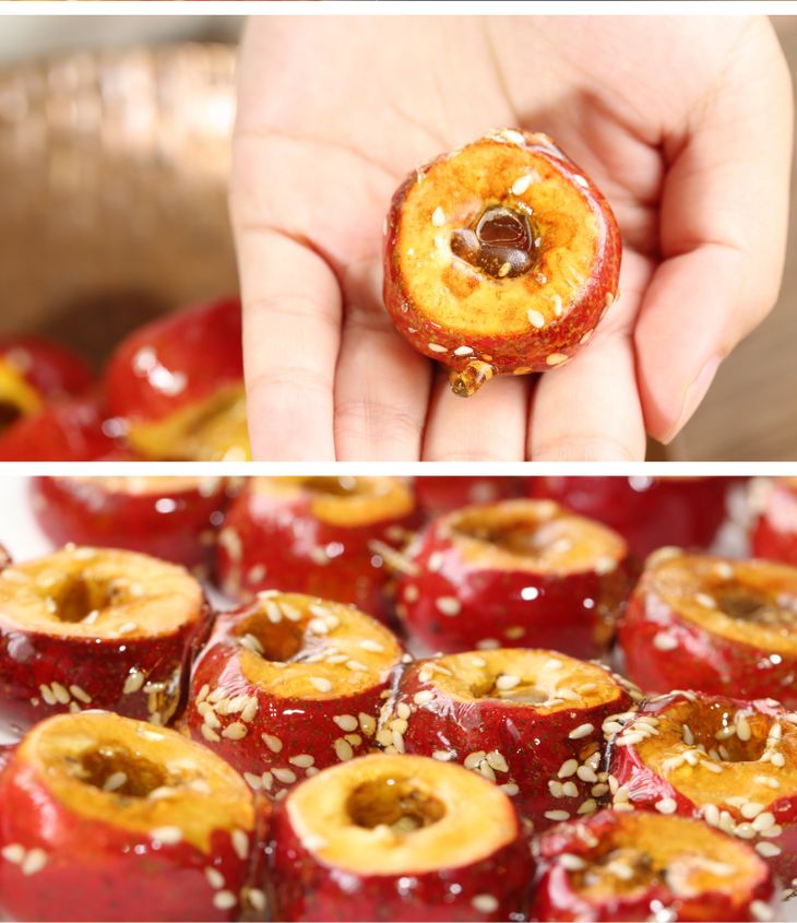 食味的初相糖葫芦脱水冻干山楂圈制成6条装约168g