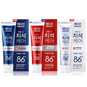 韩国爱茉莉86麦迪安Median 洁白牙膏 除牙渍除异味.K