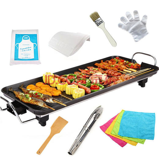 克来比 韩式烤盘电烤炉 环保 健康 家用无烟电烧烤炉 烧烤架 烤肉机 电烤盘 中号电烤炉 商品图0