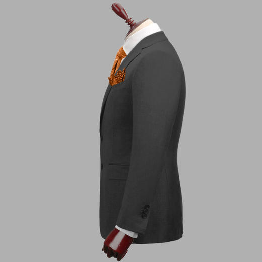 男士100%羊毛半麻衬工艺单排两粒扣西服西装套装 商品图7