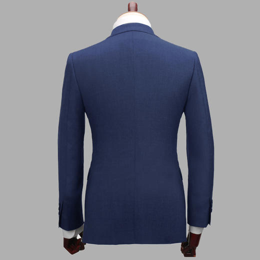 男士100%羊毛半麻衬工艺单排两粒扣西服西装套装 商品图3