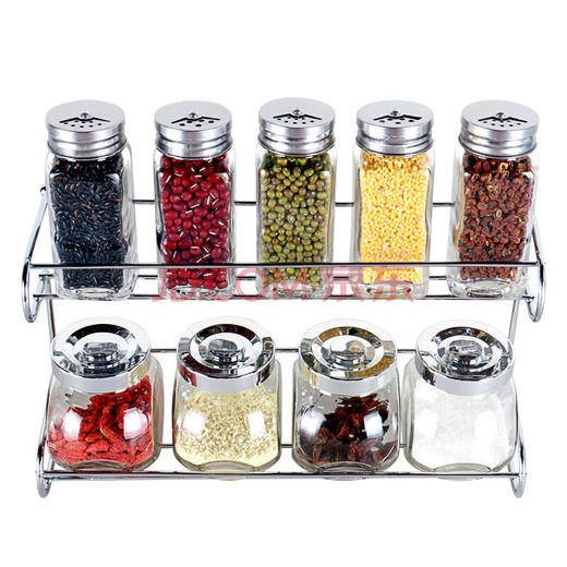 拜杰（Baijie）玻璃调料盒套装调味罐调味盒调料罐 商品图2