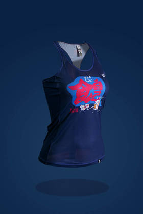 严素跑步背心-广州之巅2017 食自己 女款 轻量 速干 严素态度