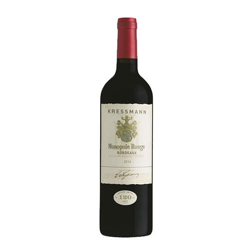 科瑞丝曼黄牌120周年庆红葡萄酒，法国 波尔多AOC Kresmann Monopole Rouge 120 Anniversary Edition, France Bordeaux AOC 商品图0