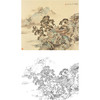 工笔山水白描底稿-斗方小品册页-李子牧-LQ16 商品缩略图0