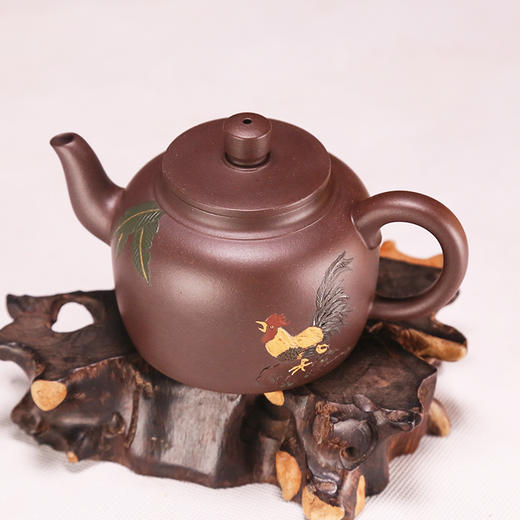 金鸡报晓徐国良大师手工紫砂壶