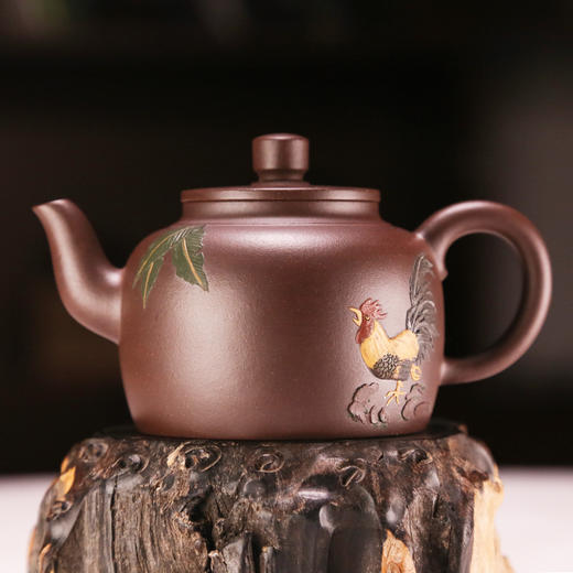 金鸡报晓徐国良大师手工紫砂壶