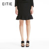 EITIE爱特爱春夏新款简约高腰百搭纯色荷叶边半身裙女包臀裙5306010 商品缩略图1