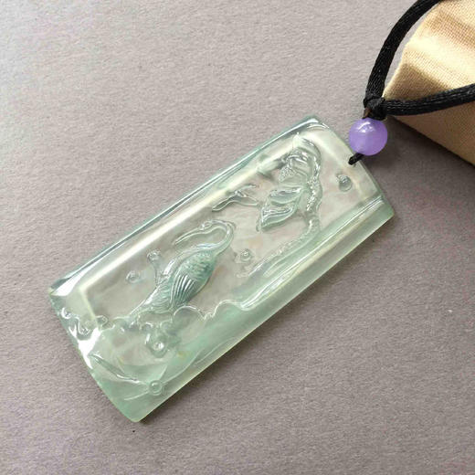 翡翠高冰种飘花大牌子一路连科 商品图2