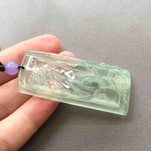 翡翠高冰种飘花大牌子一路连科 商品图6