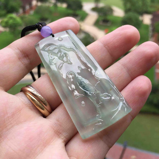 翡翠高冰种飘花大牌子一路连科 商品图7