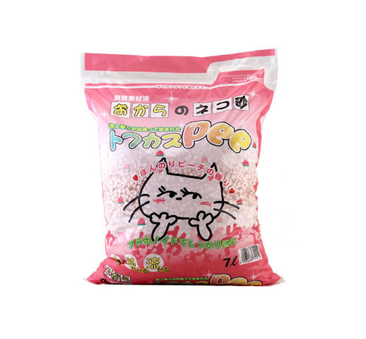 日本爽快猫砂 水蜜桃香型 环保豆腐砂抗菌除臭结团猫砂 7l