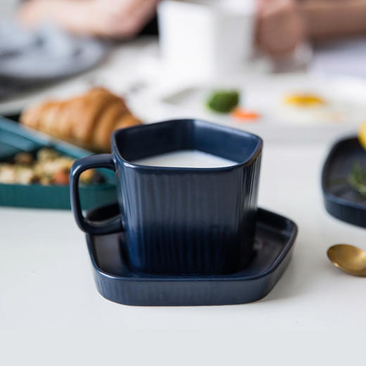 摩登主妇创意陶瓷杯碟下午茶杯碟套装办公室水杯早餐杯牛奶杯 商品图0