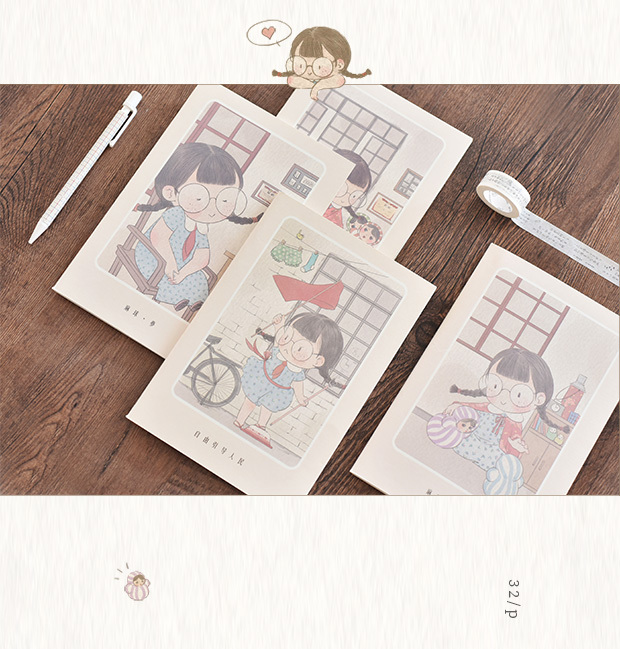 三年二班z麻球系列a5横纹车线本创意学生记事本笔记本子文具
