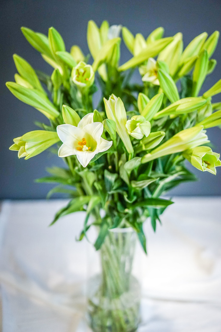 同城配送 5枝装3头 铁炮百合